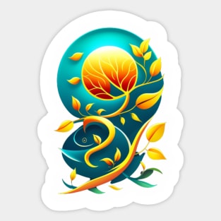 prunes flowers Sticker